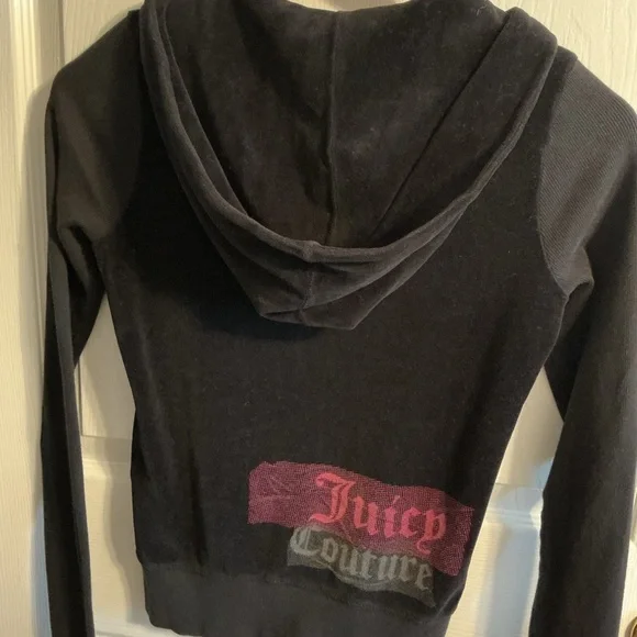 Juicy Couture Black Hoodie with Pink Logo - Picture 3 of 6